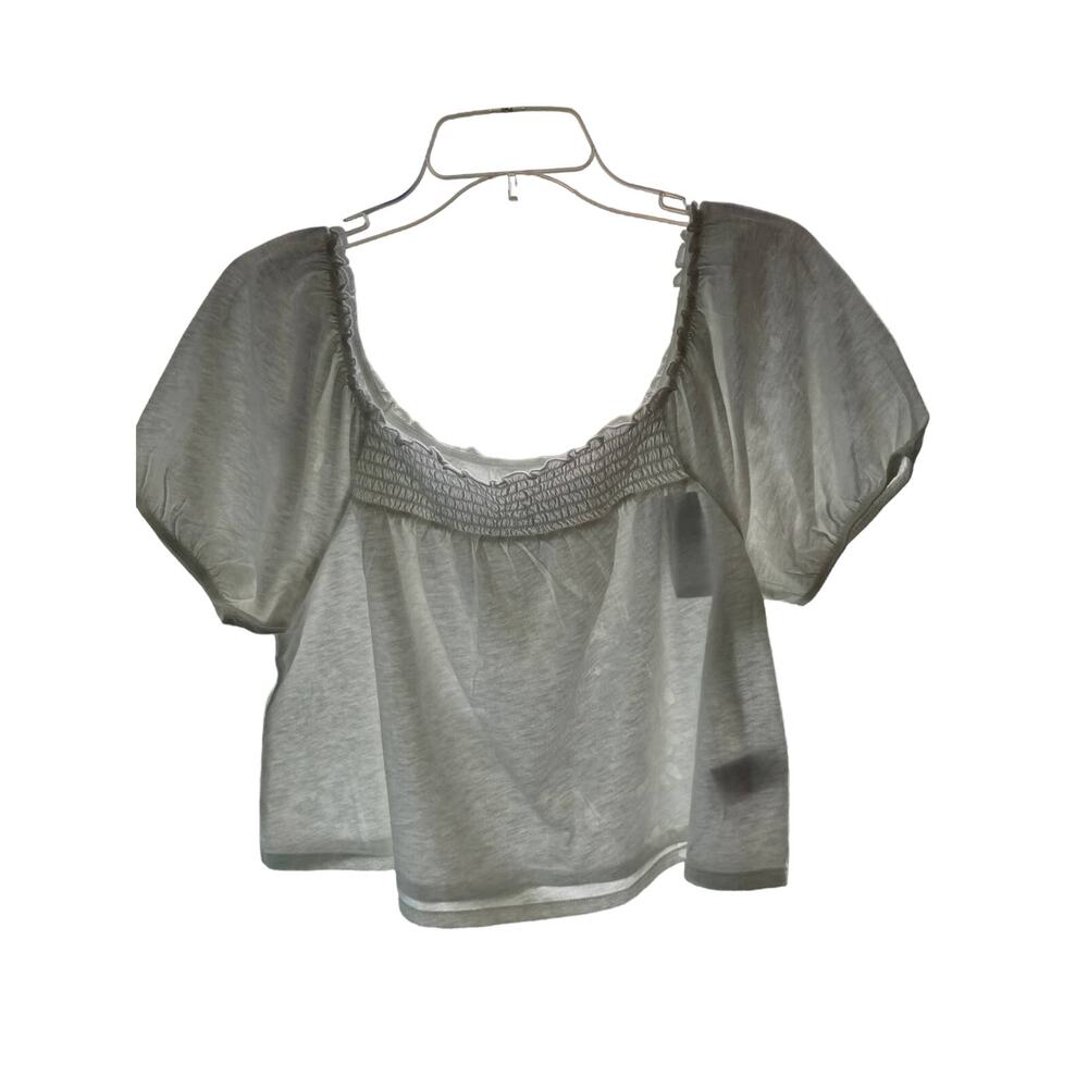 NWT American Eagle Outfitters White Crop Top shirt Size M - Picture 1 of 9